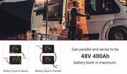 can parallel and eries to be 48V 400Ah battery bank in maximum